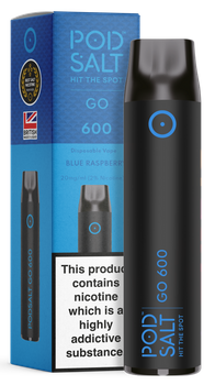 POD SALT GO600 Disposable Pod Device 460mAh (Blue Raspberry 2% Nicotine)